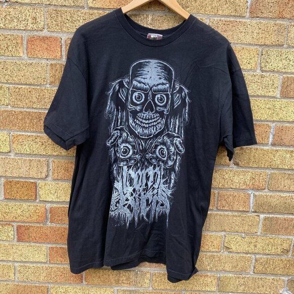 Vintage Other - Vintage Skull Print Graphic T Shirt XL Black